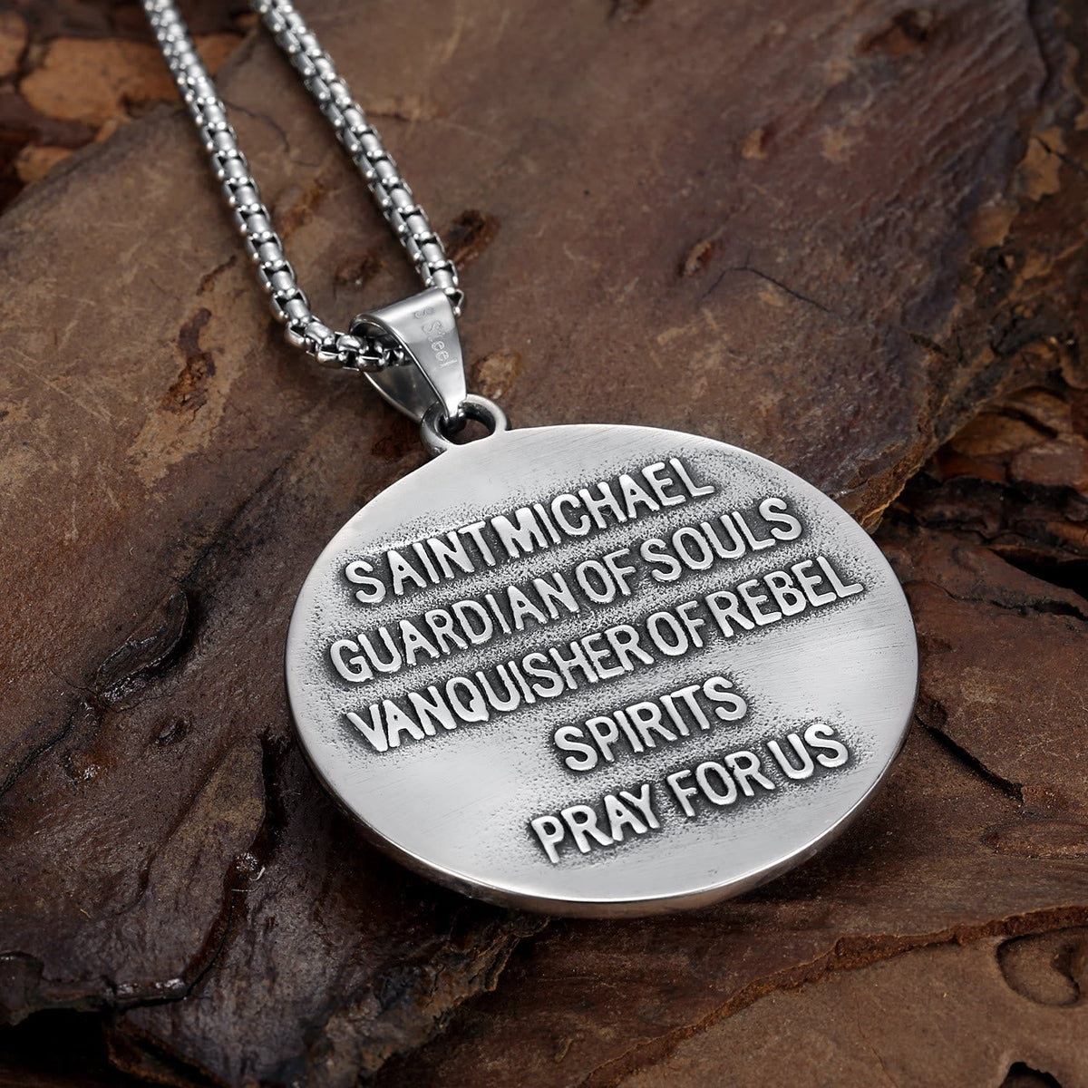 Classic Saint Michael the Archangel Religion Necklace