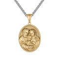 Joseph Mary Jesus Holy Family Medal Necklace