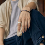 Minimalist Style Cross Adjustable Sterling Silver Ring