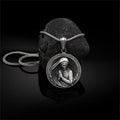 Retro Style Virgin Mary Pray for us Pendant Necklace