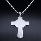 Multi-element Style Eucharist Halo Grapevine Cross Necklace