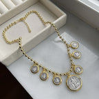 Retro Style 6 St. Benedict Pendant Chain Necklace