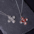 Classic Style Carmelite Five-in-One Four-Way Cross Pendant Alloy Necklace