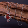 Classic Style Carmelite Five-in-One Four-Way Cross Pendant Alloy Necklace