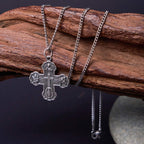 Classic Style Carmelite Five-in-One Four-Way Cross Pendant Alloy Necklace