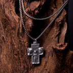 Classic Style Jesus Mary Joseph Guardian Cross Pendant Alloy Necklace