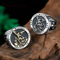 Retro Style Archangel Michael Titanium Steel Ring