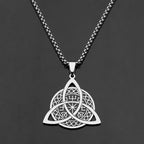 Minimalist Style Triquetra Stainless Steel Pendant Necklace