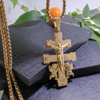 Classic Style Retro Crucifix with Angels Pendant Necklace