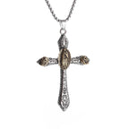 Classic Style Retro Crucifix with Our Lady of Guadalupe Pendant Necklace