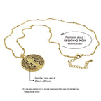 Refined Style St. Benedict Gold Plated Brass Pendant Necklace