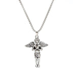 Retro Hip-hop Style Short Wings Angel Alloy Pendant Necklace
