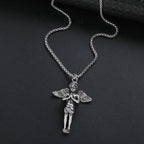 Retro Hip-hop Style Short Wings Angel Alloy Pendant Necklace