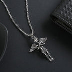 Retro Hip-hop Style Short Wings Angel Alloy Pendant Necklace