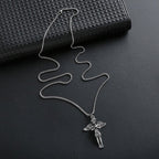 Retro Hip-hop Style Short Wings Angel Alloy Pendant Necklace