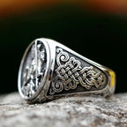 Classic Retro Style St. George Dargon Figurine Alloy Ring