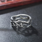 Crafted Retro Style Jesus Crown of Thorns Titanium Steel Ring