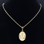 Classic Style Our Lady of Fatima Pendant Crafted Blessing Necklace