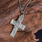 Retro Style Jesus Icon Cross Protection Pendant Necklace