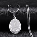 Classic Style Our Lady of Fatima Pendant Crafted Blessing Necklace