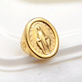 Classic Minimalist Style Virgin Mary Miraculous Medal Faith Connection Ring
