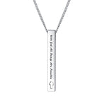 Minimalist Design Style Bible Verse Strength Faith Inspiration Pendant Necklace (8 Verses)