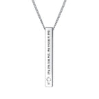 Minimalist Design Style Bible Verse Strength Faith Inspiration Pendant Necklace (8 Verses)