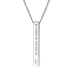 Minimalist Design Style Bible Verse Strength Faith Inspiration Pendant Necklace (8 Verses)