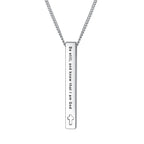 Minimalist Design Style Bible Verse Strength Faith Inspiration Pendant Necklace (8 Verses)