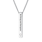 Minimalist Design Style Bible Verse Strength Faith Inspiration Pendant Necklace (8 Verses)