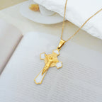 Modern Classic Style Multicolor Crucifix St. Benedict Medal Protection Pendant Necklace(8 colors)