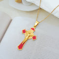 Modern Classic Style Multicolor Crucifix St. Benedict Medal Protection Pendant Necklace(8 colors)
