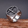 Classic Retro Style Jesus Cross Crucifix Symbol Blessed Faith Ring