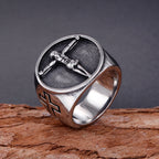 Classic Retro Style Jesus Cross Crucifix Symbol Blessed Faith Ring