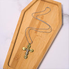 Simple Style Crucifx Protective Religion Amulet Pendant Necklace