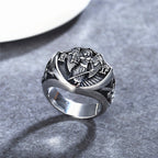 Retro Style St. Michael Guardian Angel Protection & Strength Ring