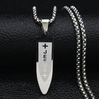 Modern Style Engraved Divine Jesus Cross Pendant Necklace