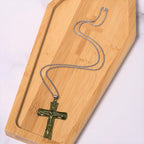 Classic Style Trinity Cross Father & Son & Holy Spirit Pendant Necklace