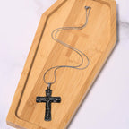Classic Style Trinity Cross Father & Son & Holy Spirit Pendant Necklace