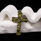 Classic Style Trinity Cross Father & Son & Holy Spirit Pendant Necklace