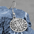 Classic Style St. Benedict Engraved Emblem Divine Protection Earrings VIP
