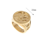 Classic Style Michael The Archangel Protect Us Devine Faith Ring