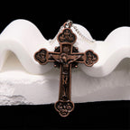 Classic Style Multicolor Craft Alloy Crucifix Faith Pendant Necklace