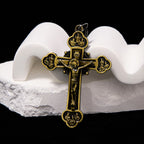 Classic Style Multicolor Craft Alloy Crucifix Faith Pendant Necklace