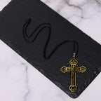 Classic Style Multicolor Craft Alloy Crucifix Faith Pendant Necklace