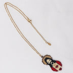 Colored Style Cartoon Saints Beaded Charming Faith Inspired Necklace