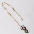 Colored Style Cartoon Saints Beaded Charming Faith Inspired Necklace