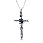 Classic Style INRI Plaque Crucifix Cross Jesus Sacred Faith Necklace