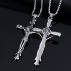 Classic Style INRI Plaque Crucifix Cross Jesus Sacred Faith Necklace
