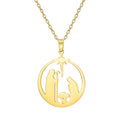 Modern Style Unique Star of Bethlehem Nativity Scene Jesus Sacred Faith Necklace